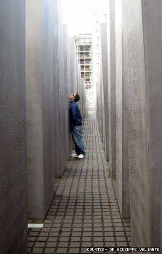 Giuseppe Valiante at the Berlin Holocaust Memorial.